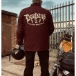 Dragstrip Clothing Build race break repeat burgundy coach jacket